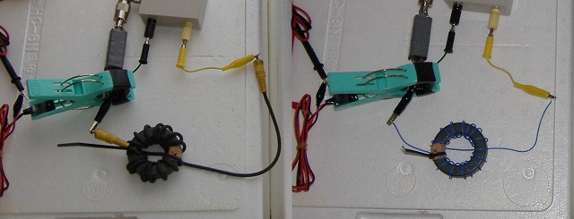 左 ビデオケーブル, 右 細い単線